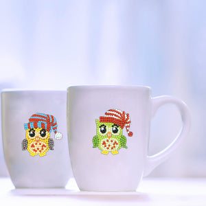 6pcs-Owl-Diamond Painting Autocollants
