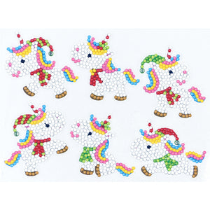 6pcs-Unicorn-Diamond Painting Autocollants