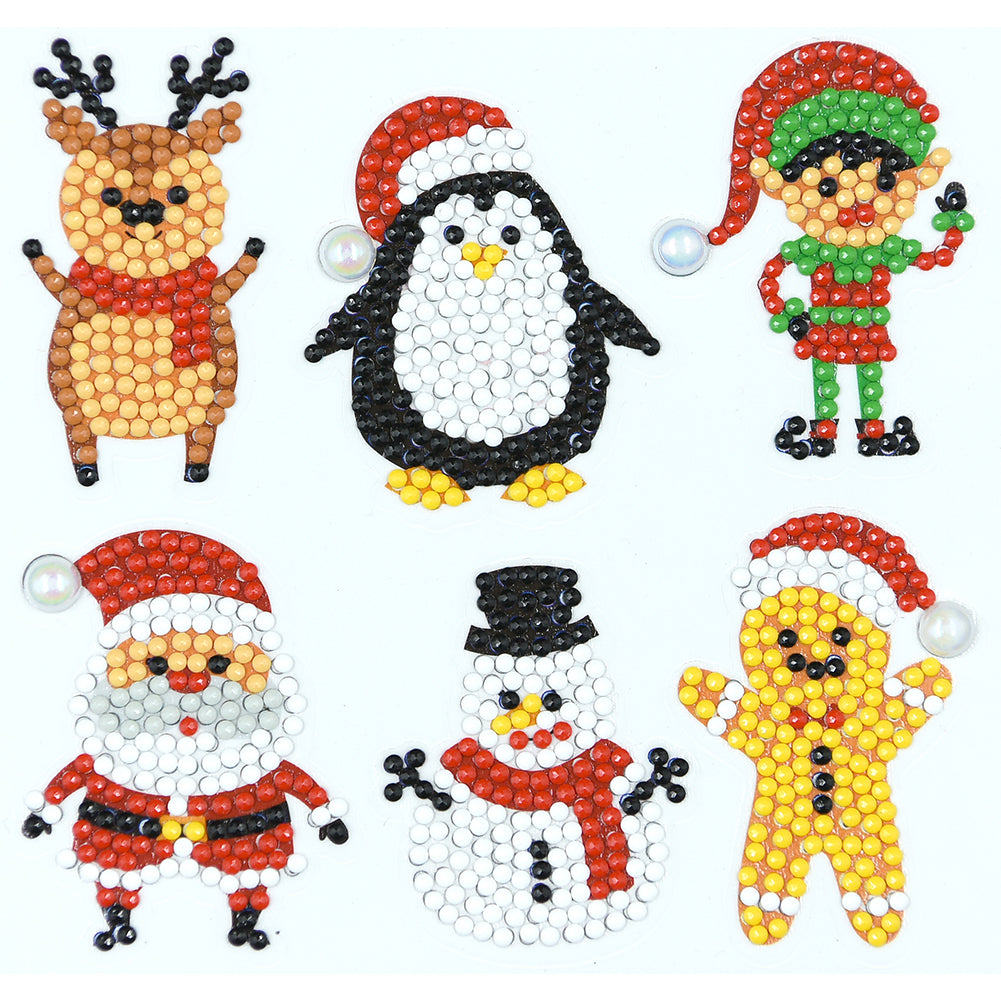 6pcs-Christmas-Diamond Painting Autocollants