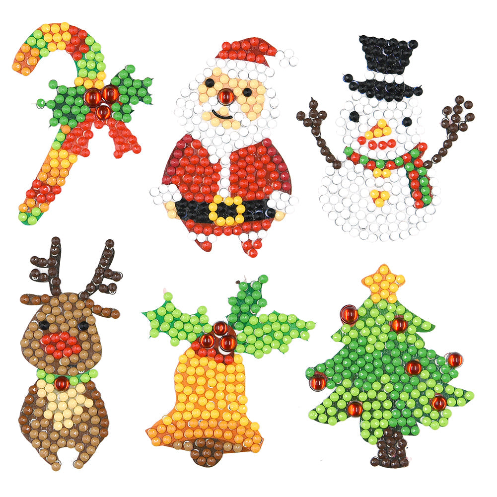 6pcs-Christmas-Diamond Painting Autocollants
