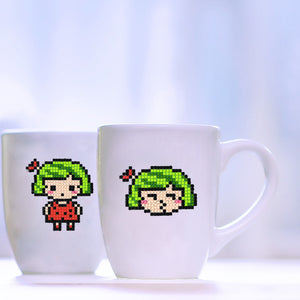 4pcs-Girl-Diamond Painting Autocollants