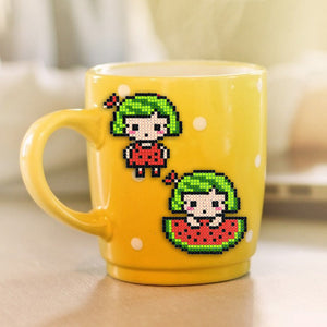 4pcs-Girl-Diamond Painting Autocollants