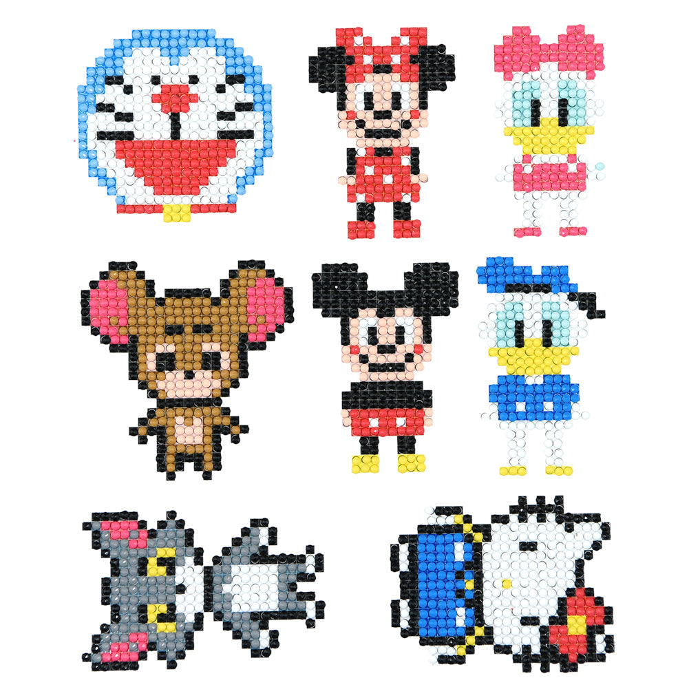 8pcs-Cartoon-Diamond Painting Autocollants