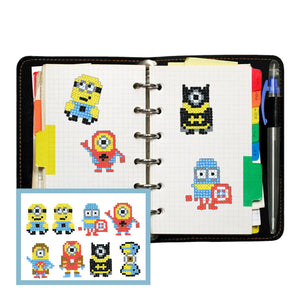 8pcs-Minions-Diamond Painting Autocollants