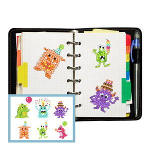 6pcs-Animal-Diamond Painting Autocollants