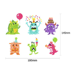 6pcs-Animal-Diamond Painting Autocollants