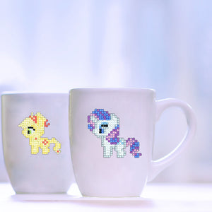 6pcs-Cartoon Horse-Diamond Painting Autocollants