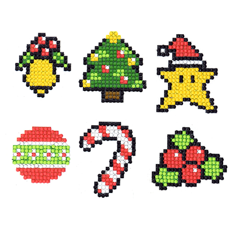 6pcs-Noël-Diamond Painting Autocollants