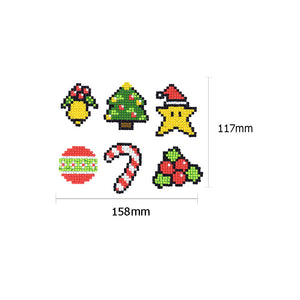 6pcs-Noël-Diamond Painting Autocollants