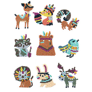 9pcs-Animal-Diamond Painting Autocollants