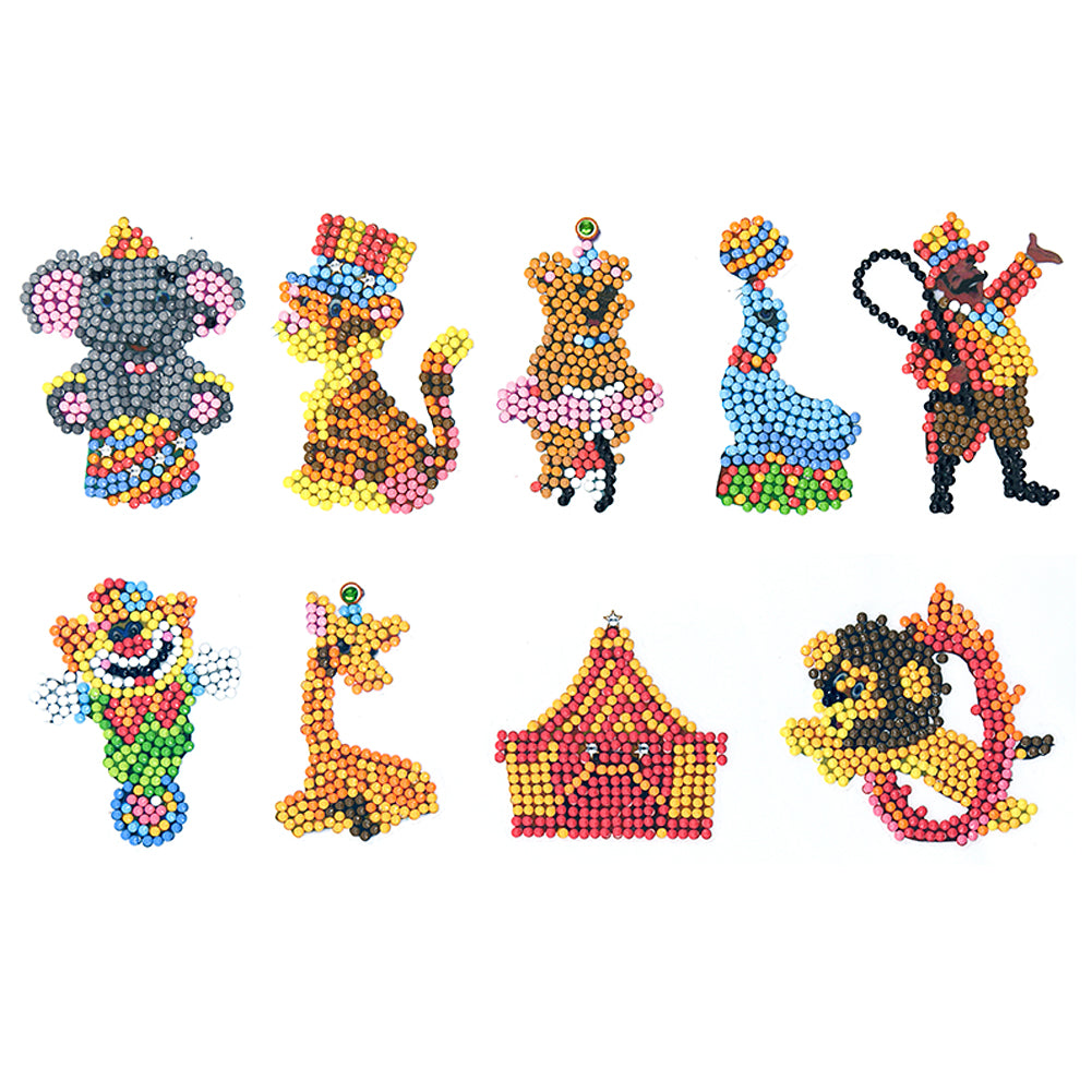 9pcs-Animal-Diamond Painting Autocollants