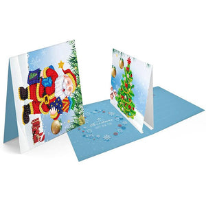 8 PIÈCES/ENSEMBLE 3D CARTES DE VOEUX DE NOËL PEINTURE AU DIAMANT