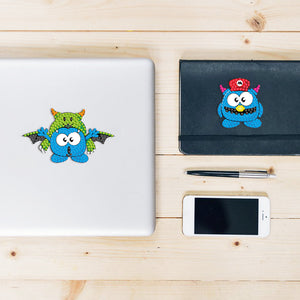 9pcs-Smurfs-Diamond Painting Autocollants
