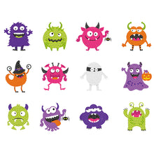 Charger l&#39;image dans la galerie, 12pcs-Monster-Diamond Painting Autocollants
