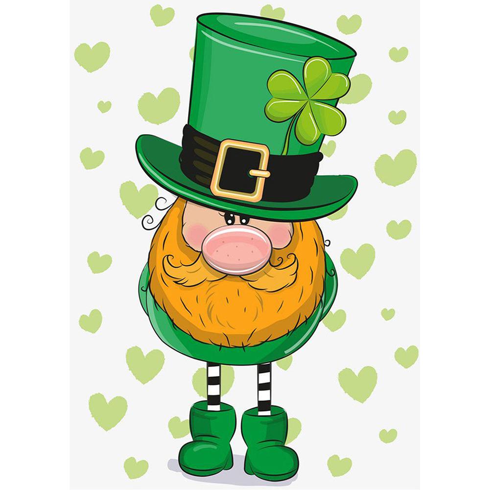 Green Hat Goblin-30x40cm(Canvas) Full Drill Round Drill Diamond Painting