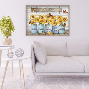 Fleur-Plein Foret Rond Foret-50x40cm-Peinture Diamant
