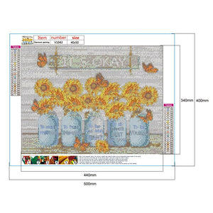 Fleur-Plein Foret Rond Foret-50x40cm-Peinture Diamant