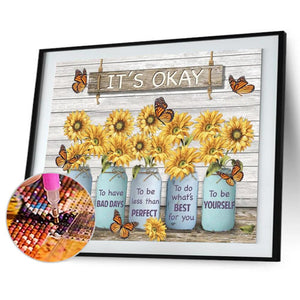 Fleur-Plein Foret Rond Foret-50x40cm-Peinture Diamant