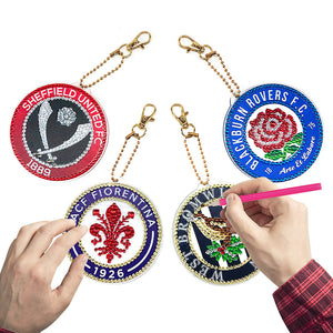 4pièces Badge DIY Porte-clés