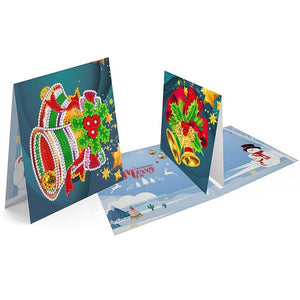 8 PIÈCES/ENSEMBLE 3D CARTES DE VOEUX DE NOËL PEINTURE AU DIAMANT