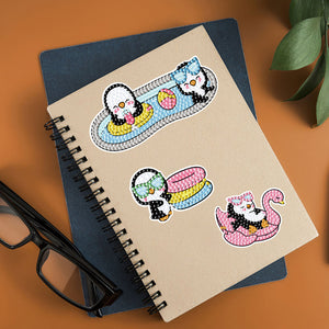 2pcs dessin animé bricolage diamant dessin autocollant