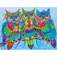 Charger l&#39;image dans la galerie, Hibou en forme de cristal spécial diamant peinture 40*30 cm
