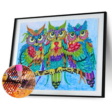 Charger l&#39;image dans la galerie, Hibou en forme de cristal spécial diamant peinture 40*30 cm
