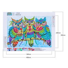 Charger l&#39;image dans la galerie, Hibou en forme de cristal spécial diamant peinture 40*30 cm
