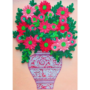 Fleur-Spécial En Forme De Cristaux Diamant Peinture-30*40CM