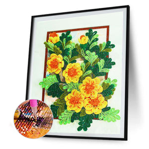 Fleur-Spécial En Forme De Cristaux Diamant Peinture-30*40CM