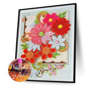 Fleur-Spécial En Forme De Cristaux Diamant Peinture-30*40CM