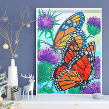 Charger l&#39;image dans la galerie, Peinture au diamant en forme de cristal spécial papillon 30 * 40 cm
