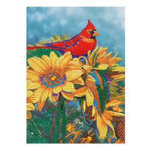 Cardinal-spécial en forme de cristal diamant peinture-30*40cm