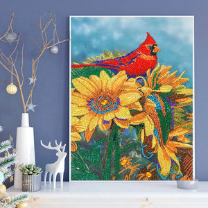 Cardinal-spécial en forme de cristal diamant peinture-30*40cm