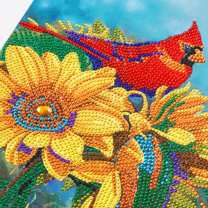 Cardinal-spécial en forme de cristal diamant peinture-30*40cm