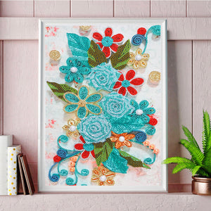 Papier fleur-spécial en forme de cristal diamant peinture-30*40cm