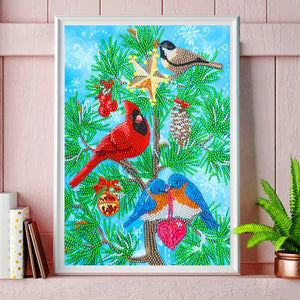 Cardinal-spécial en forme de cristal diamant peinture-30*40cm