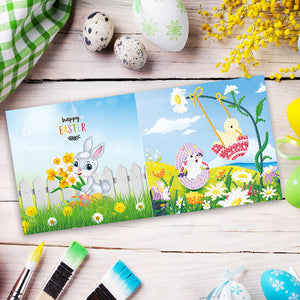 4pcs/Set-Easter-Diamond Cartes de voeux