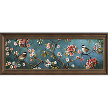 Charger l&#39;image dans la galerie, Oiseau de fleur - peinture ronde complète de diamant - 80x30cm
