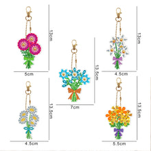 Charger l&#39;image dans la galerie, 5piècesBouquet Double face Porte-clés
