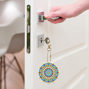 8pièces Mandala Double face Porte-clés