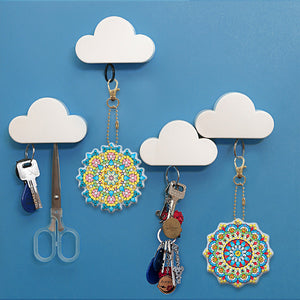 8pièces Mandala Double face Porte-clés