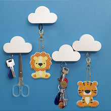 Charger l&#39;image dans la galerie, 5pièces Animaux Lion Double face Porte-clés
