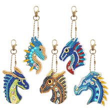 Charger l&#39;image dans la galerie, 5pièces Dragon Double face Porte-clés
