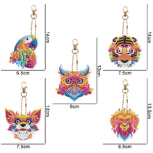 Charger l&#39;image dans la galerie, 5pièces Animaux Tigre Double face Porte-clés

