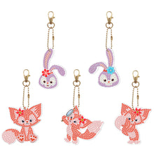 Charger l&#39;image dans la galerie, 5pièces Petit renard Simple face Porte-clés
