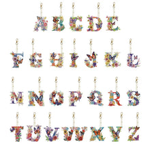 Charger l&#39;image dans la galerie, Porte-clés double face 26 fleurs de l&#39;alphabet
