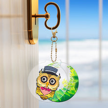 Charger l&#39;image dans la galerie, 2pièces Hibou Double face Porte-clés
