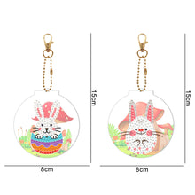 Charger l&#39;image dans la galerie, 2pièces Lapin Double face Porte-clés
