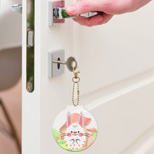 Charger l&#39;image dans la galerie, 2pièces Lapin Double face Porte-clés
